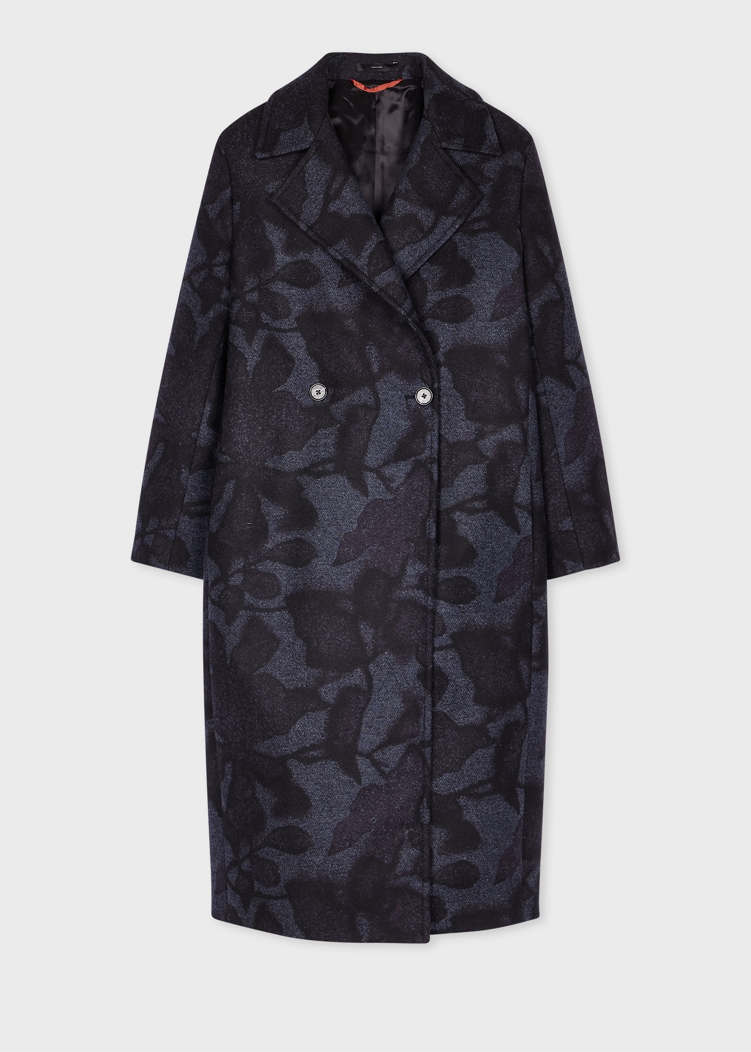 Women's Dark Navy 'Solar Gram' Wool Cocoon Coat - 5