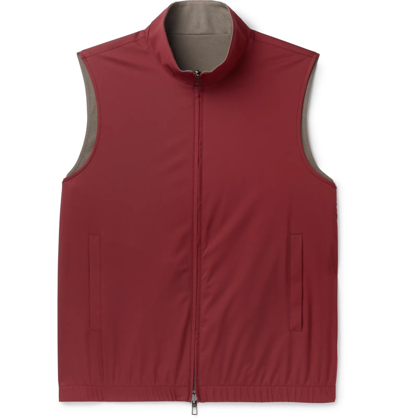 Slim-Fit Reversible Storm System Shell and Super Wish Virgin Wool Gilet - 1