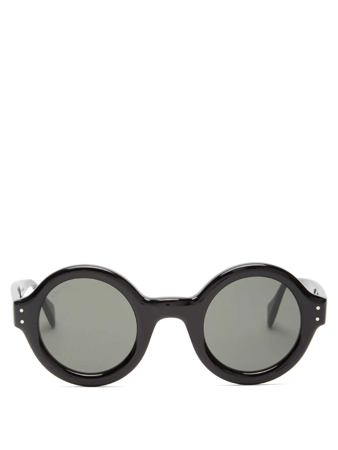 Round acetate sunglasses - 1