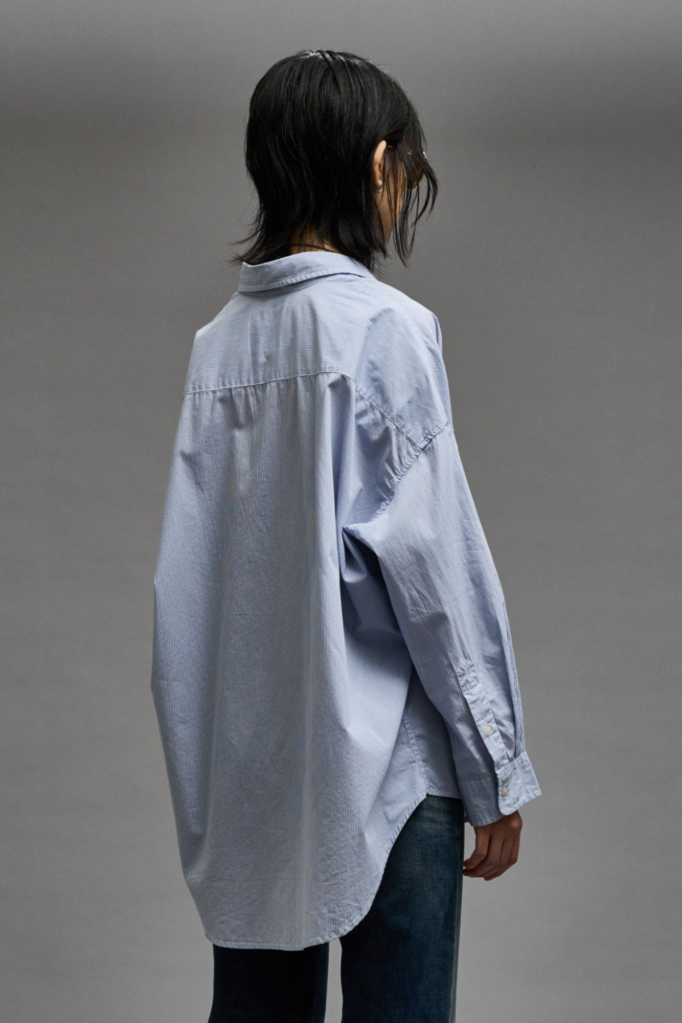 Drop Neck Oxford Shirt | R13 Denim Official Site - 6