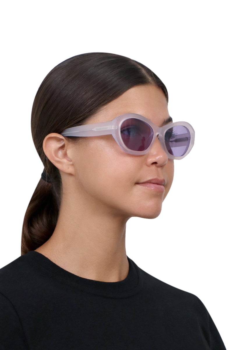 RECTANGLE SUNGLASSES | CLEAR PURPLE - 5