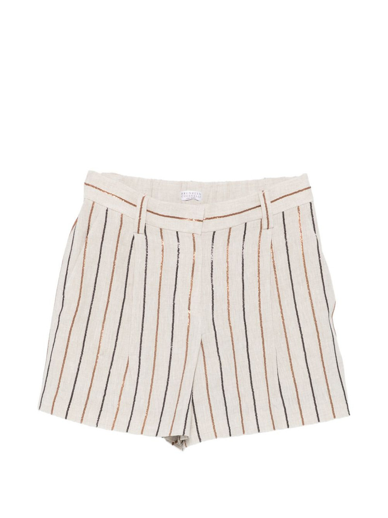 striped belt shorts 1