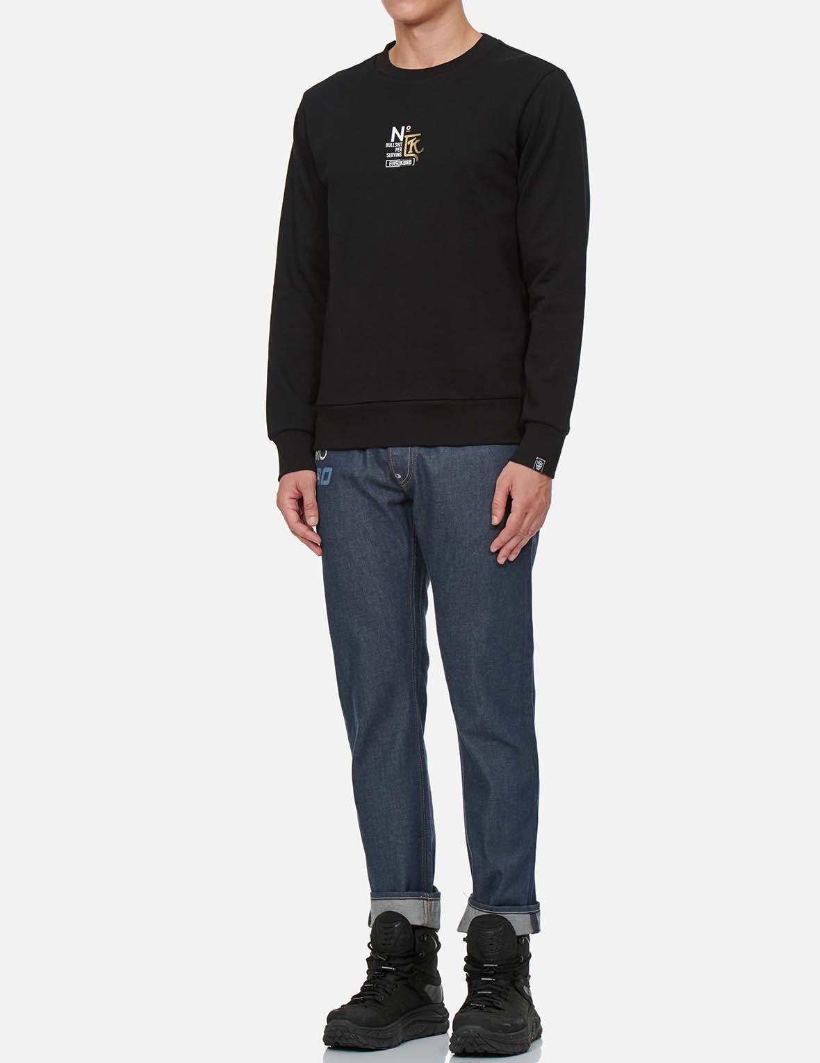 Logo Print and Embroidered Slim Straight fit Jeans #2010 - 6