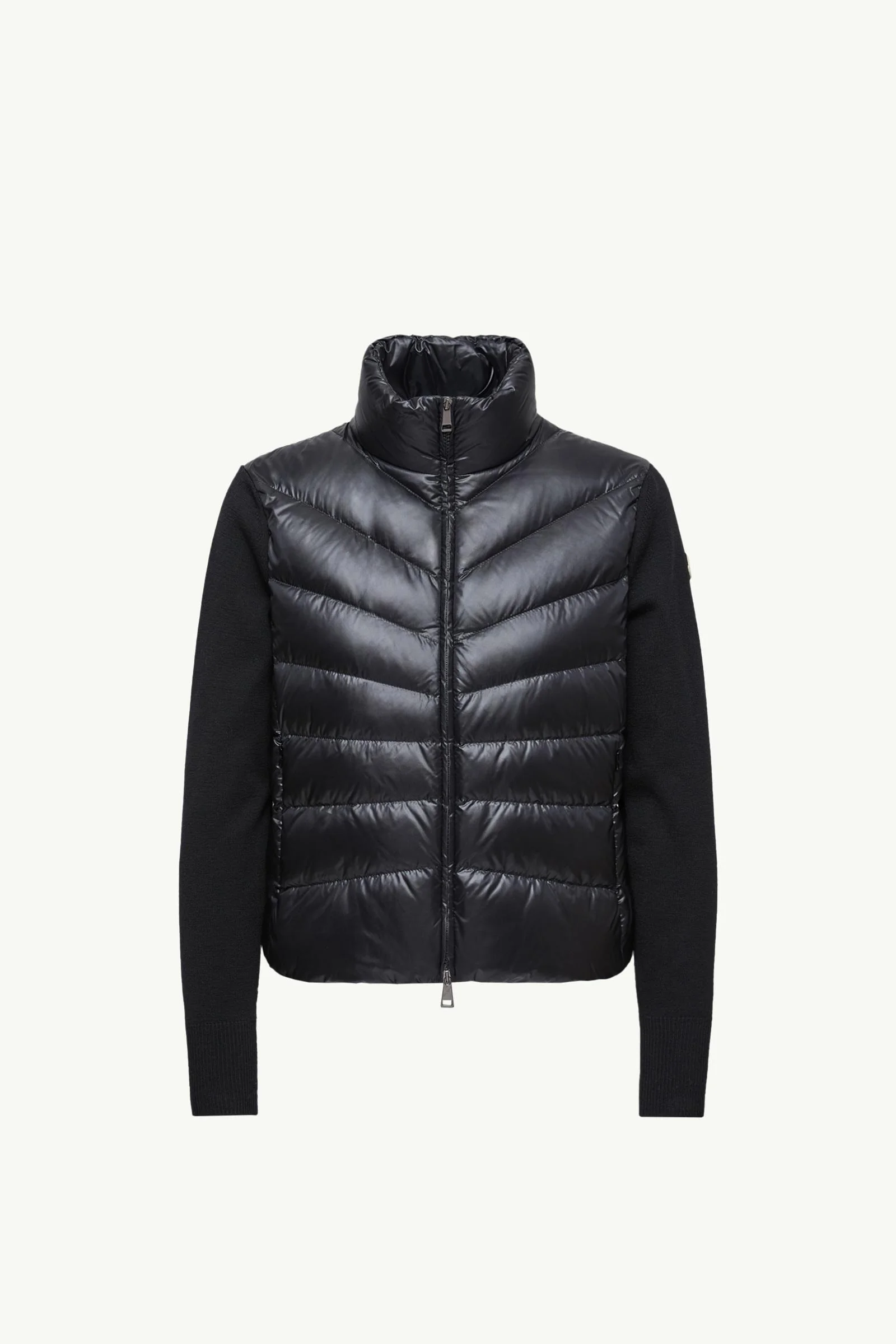 Padded Wool Zip-Up Cardigan - 1