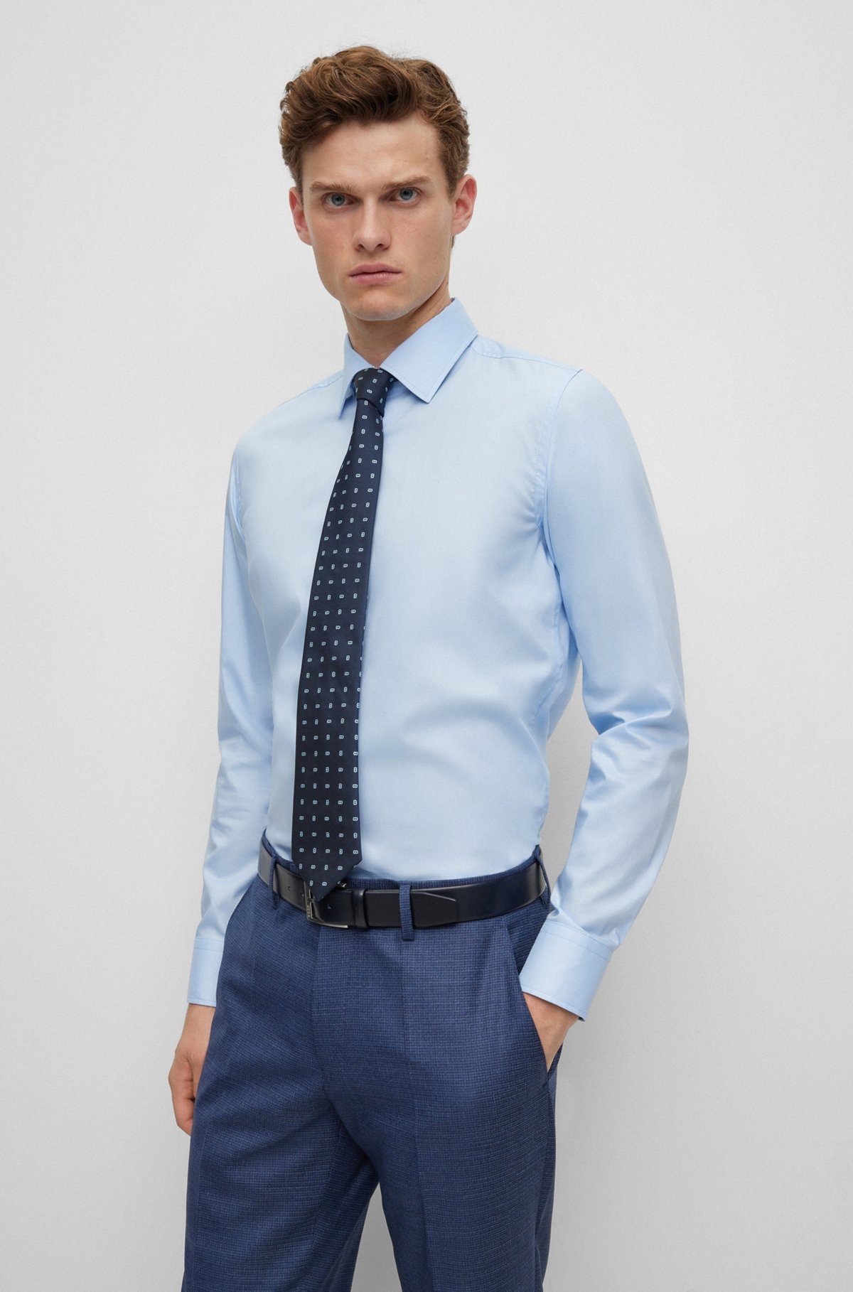 SILK-BLEND TIE WITH ALL-OVER MICRO PATTERN - 2