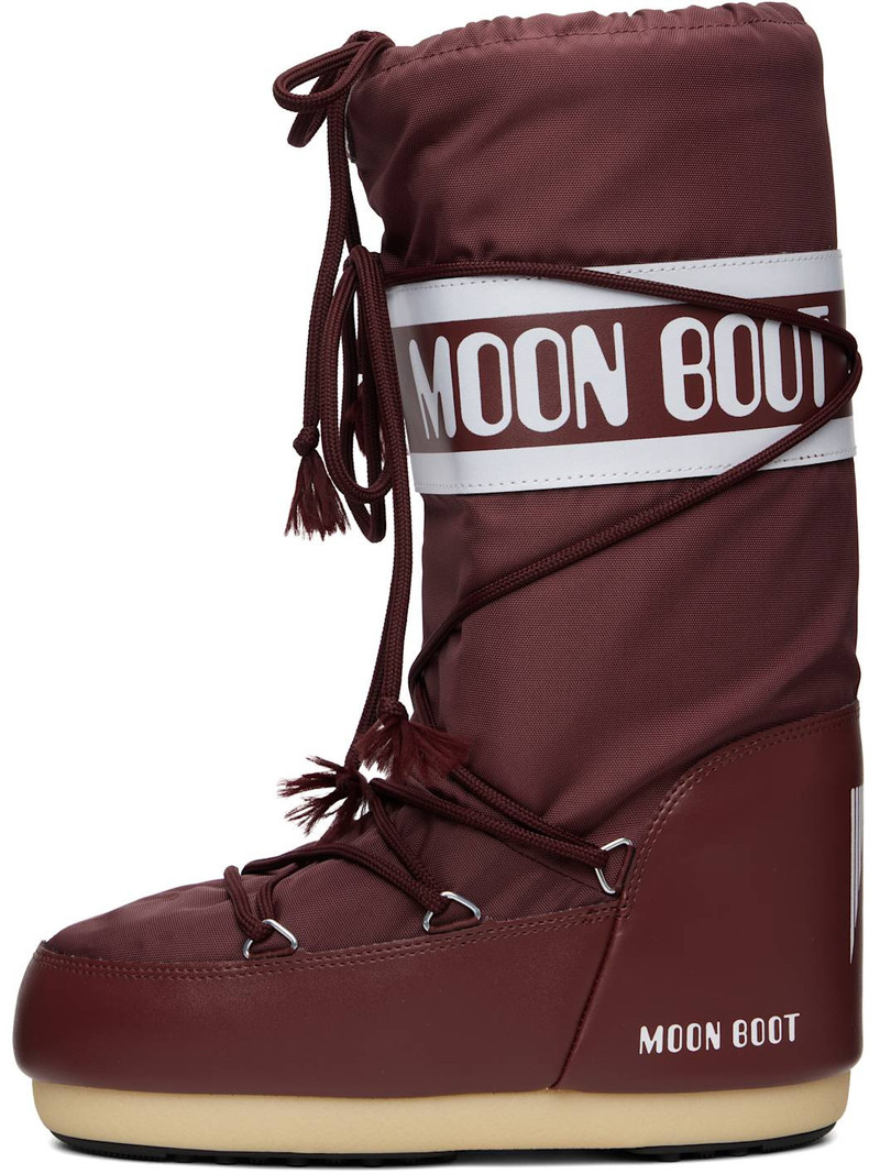 MOON BOOT Burgundy Icon Nylon Boots outlook