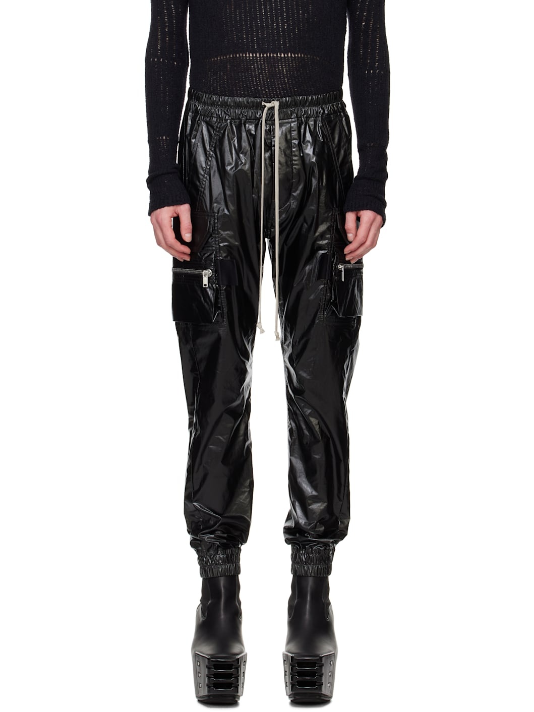 Black Hollywood Mastodon Cargo Pants - 1