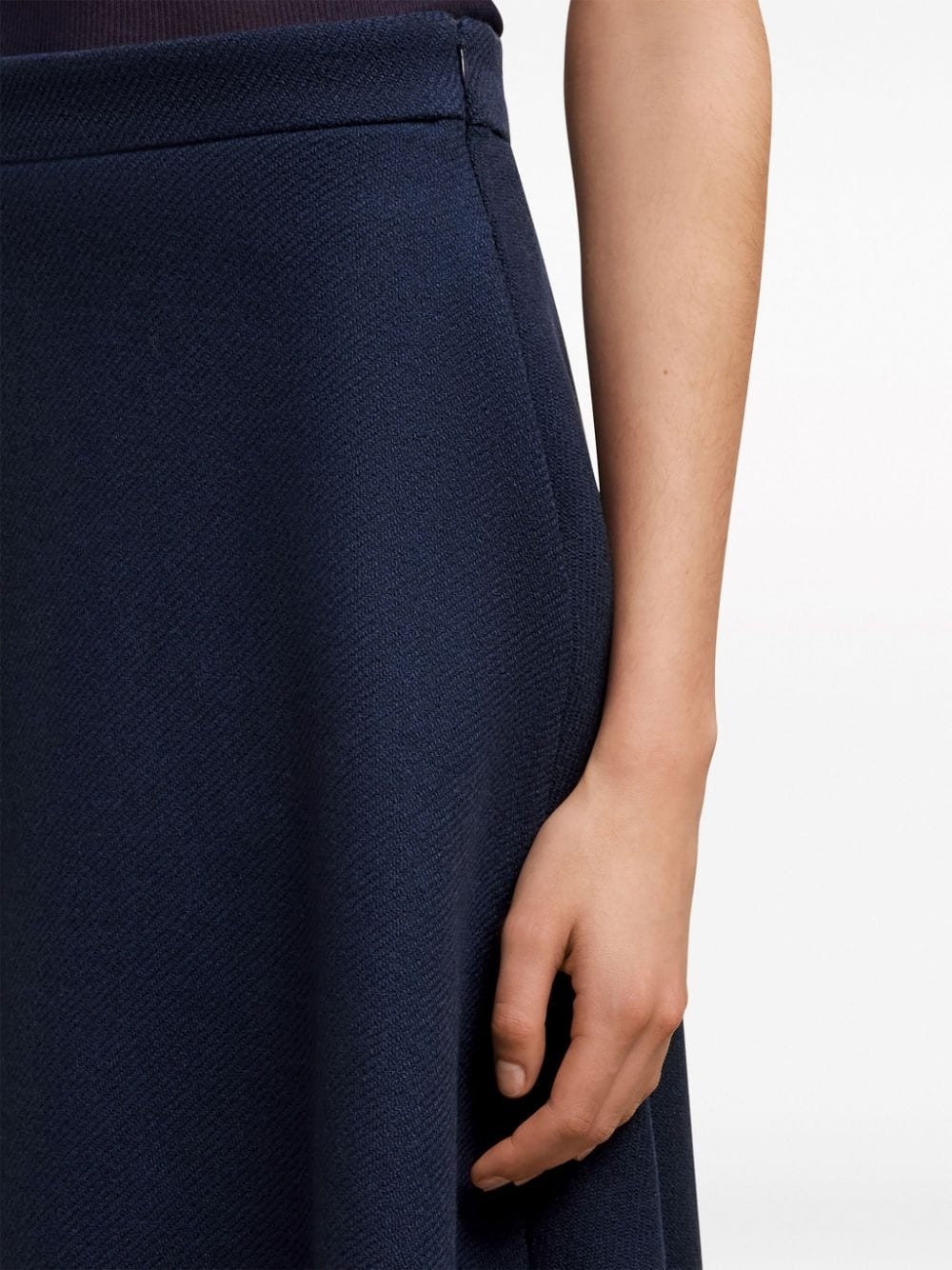 viring-wool blend A-line skirt - 6