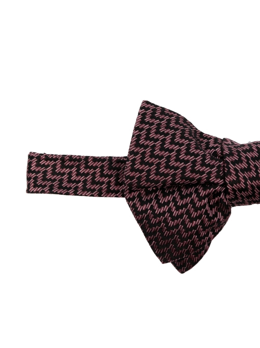 geometric-pattern silk bow tie - 2