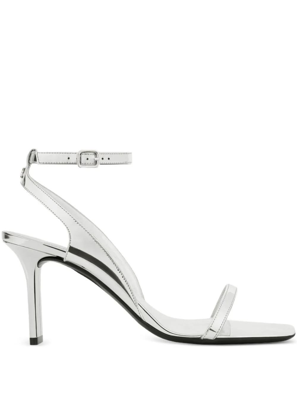 80mm mirror-effect buckle sandals - 1