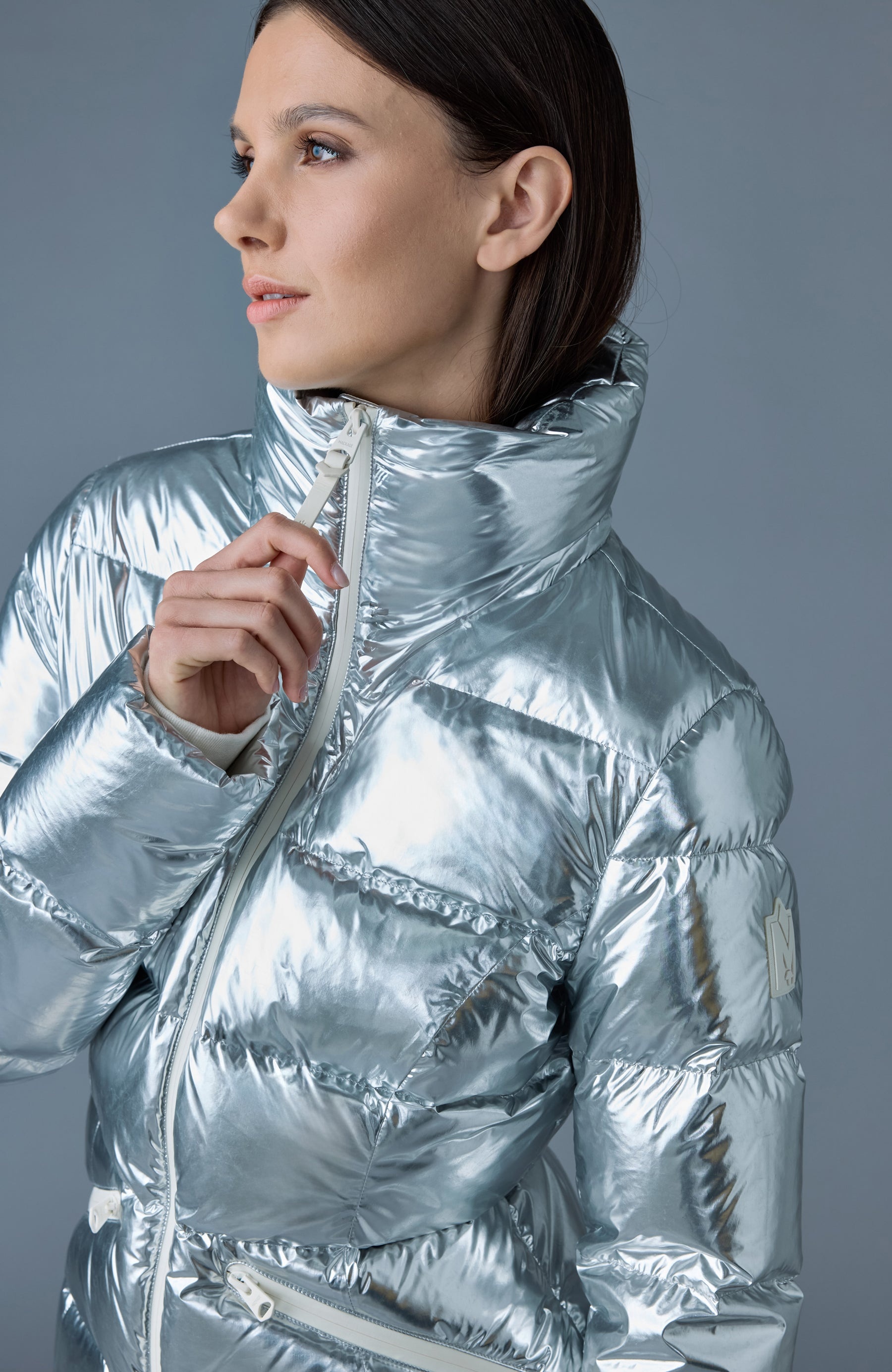 MADALYN-M Metallic laminate down jacket - 5