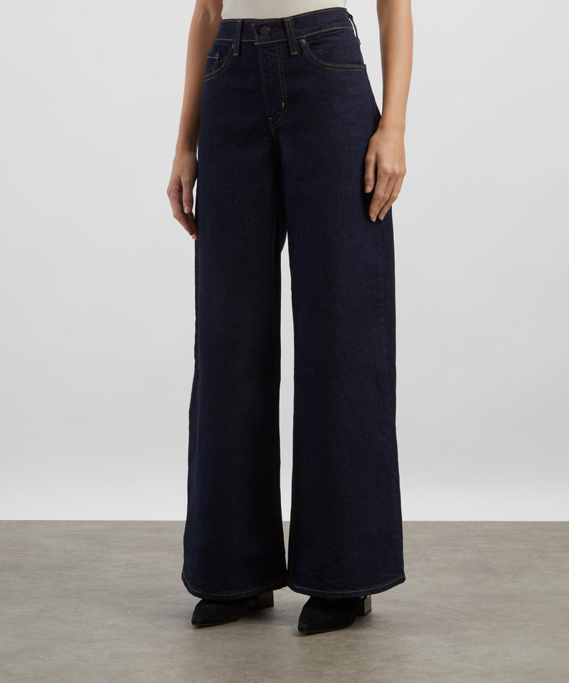 Levi's 728 High Rise Wide-Leg Jeans in Retro Rinse outlook