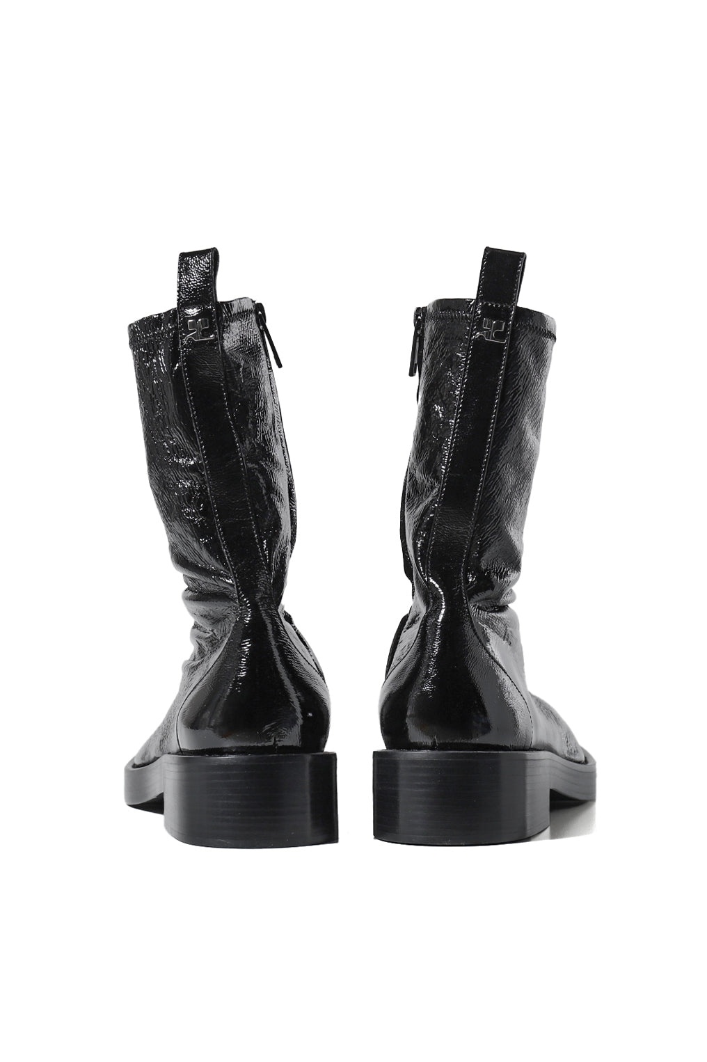 STRECH "VINYL" BOOTS / BLK - 5