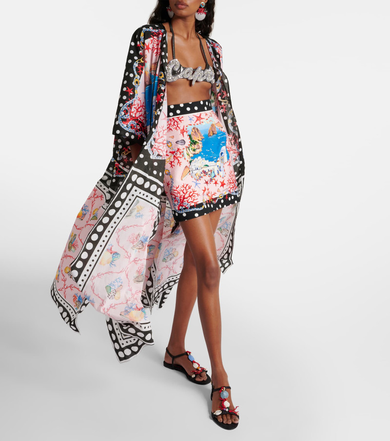 Dolce & Gabbana Capri printed cotton miniskirt outlook
