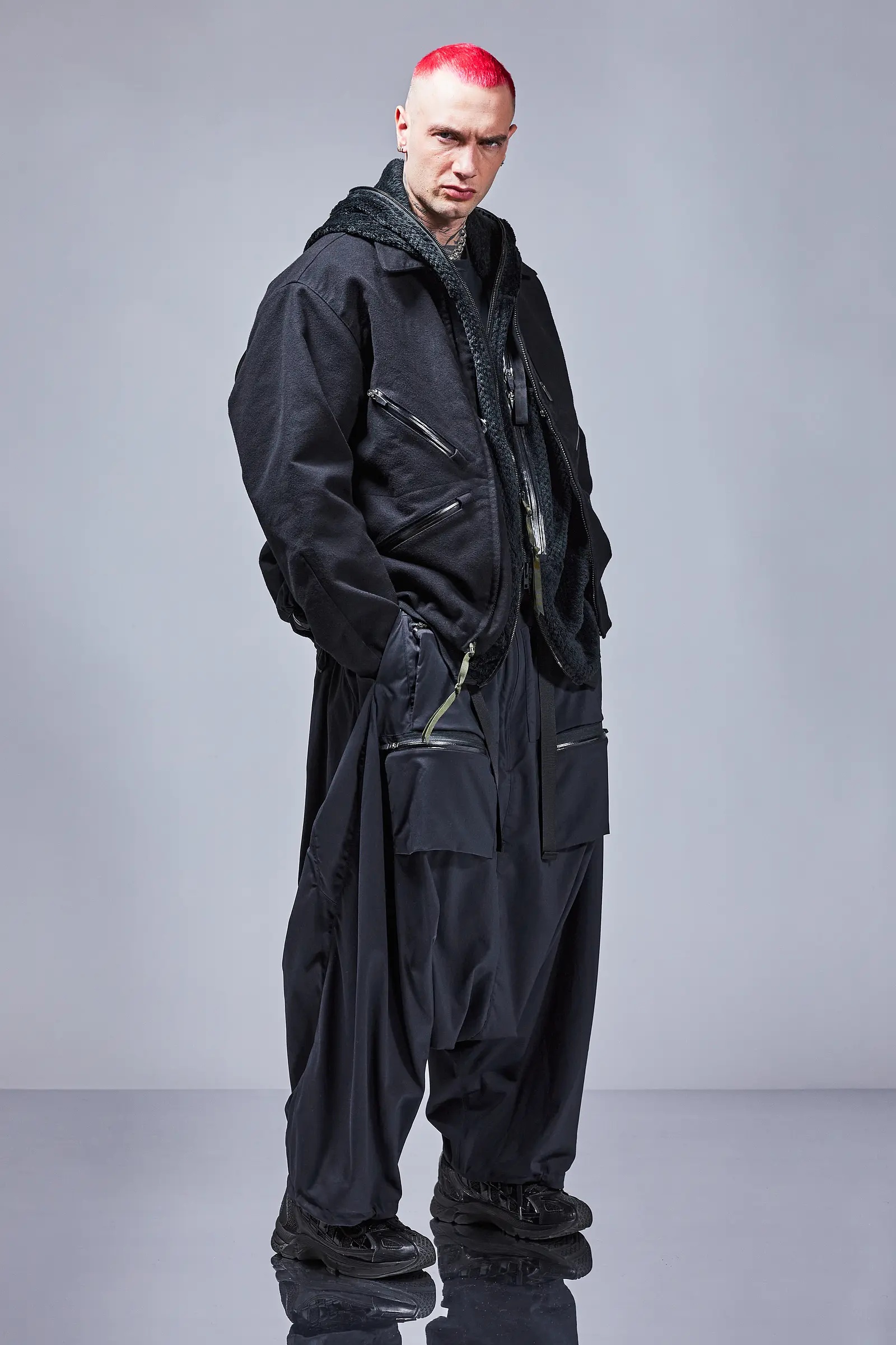 J121-KI Cotton Moleskin Jacket Black - 38