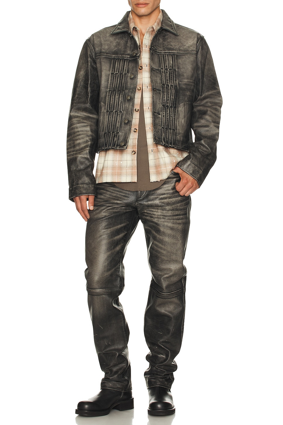 Leather Fivepocket Leather Jean - 5