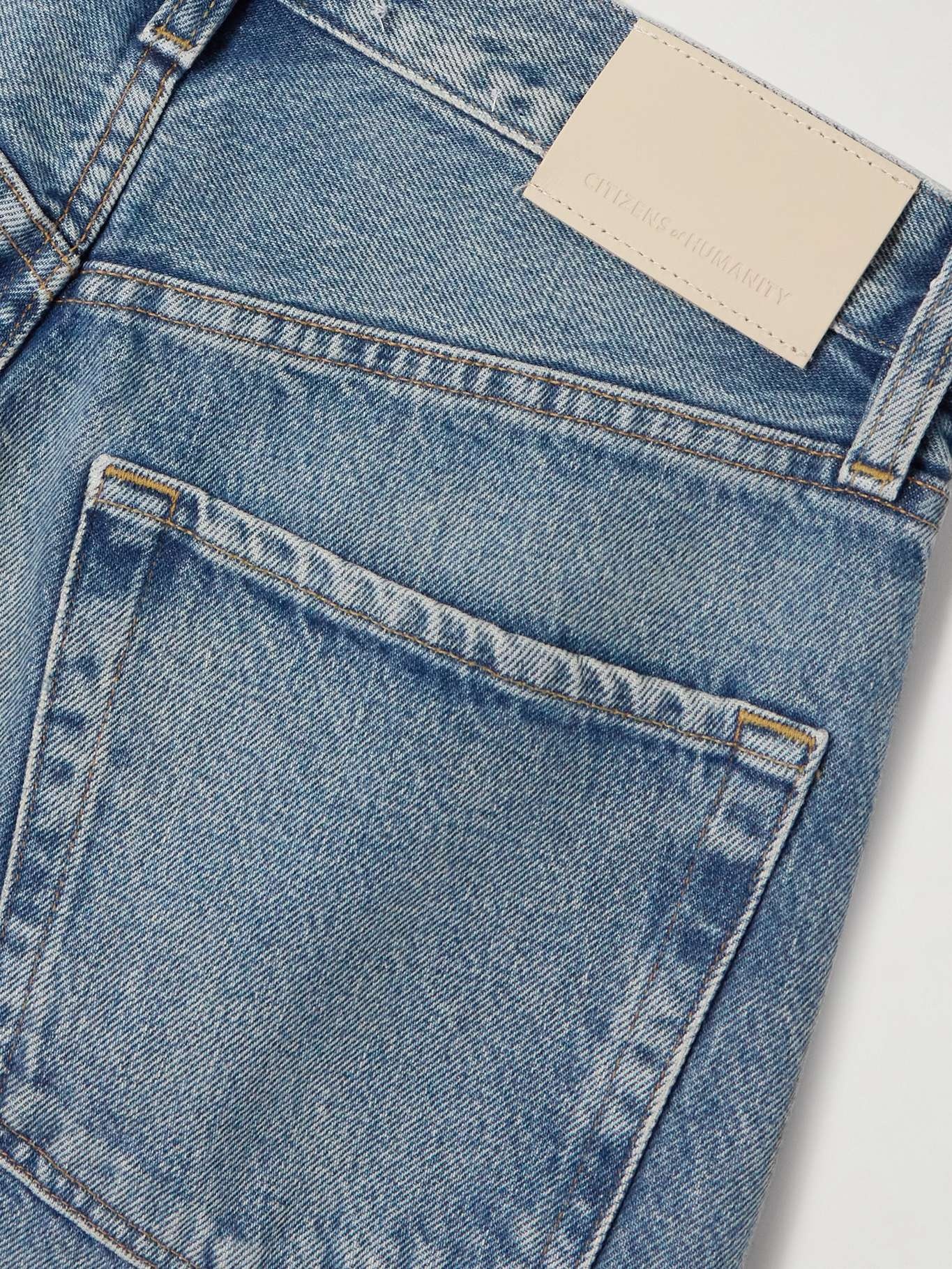 Ayla cropped frayed high-rise wide-leg jeans Mid denim - 5