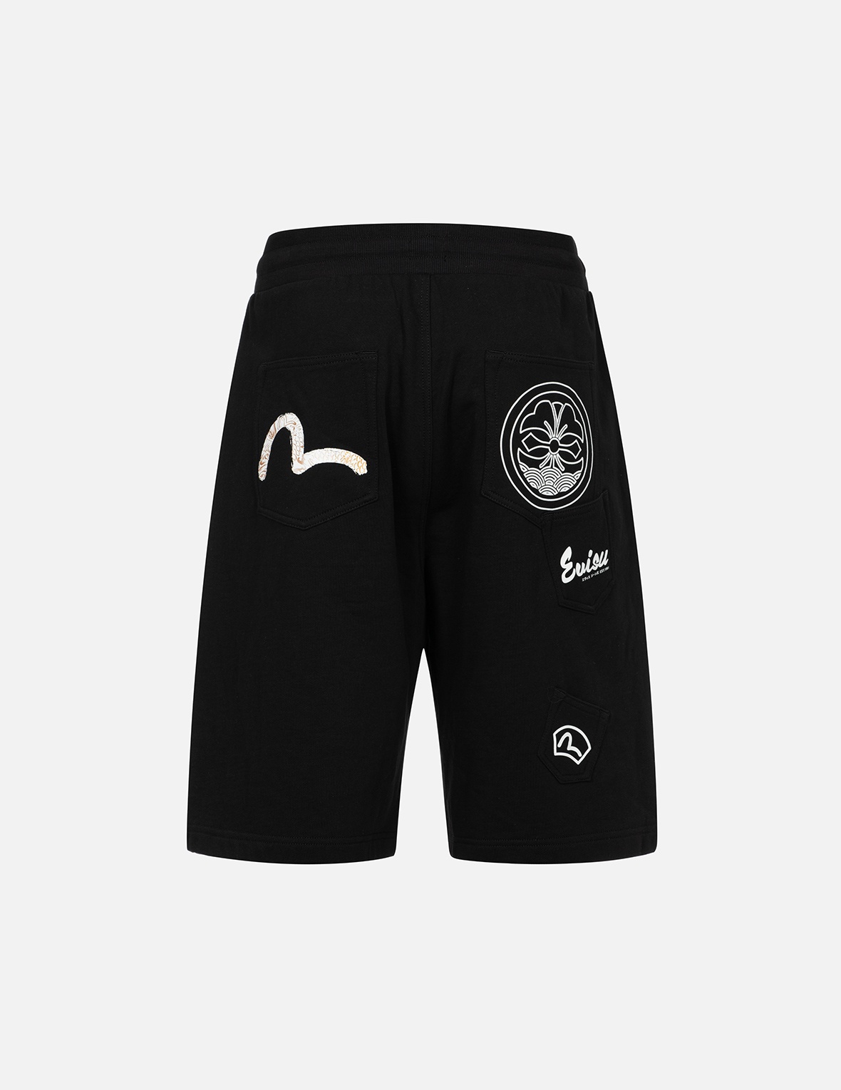 MULTI-POCKETS AND PRINT RELAX FIT SWEAT SHORTS - 2
