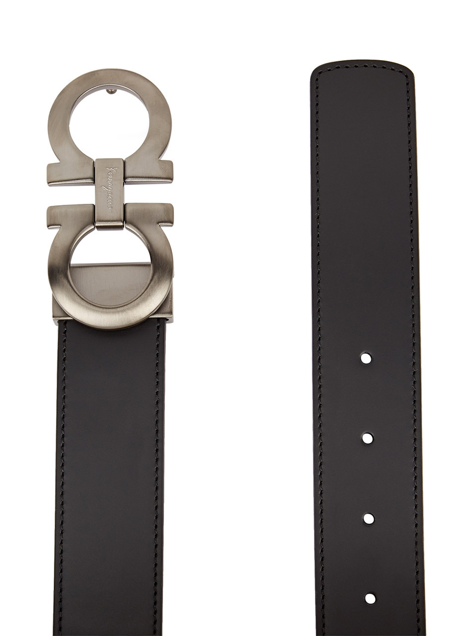 Gancini reversible leather belt - 4