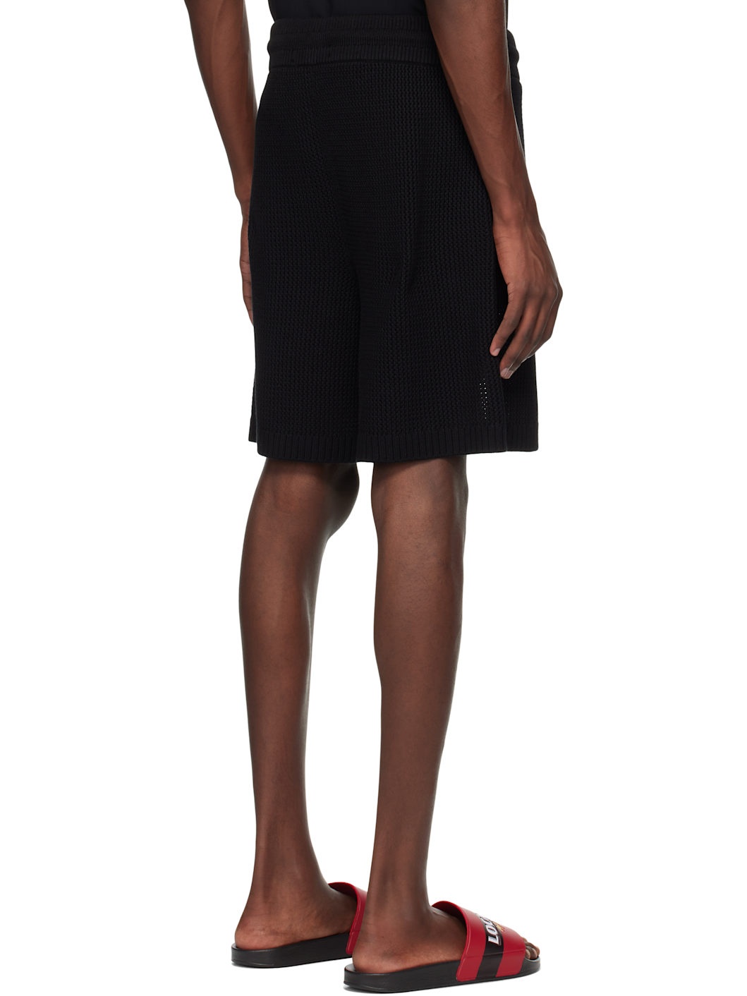 Black 'Hollywood Auto' Mesh Shorts - 3