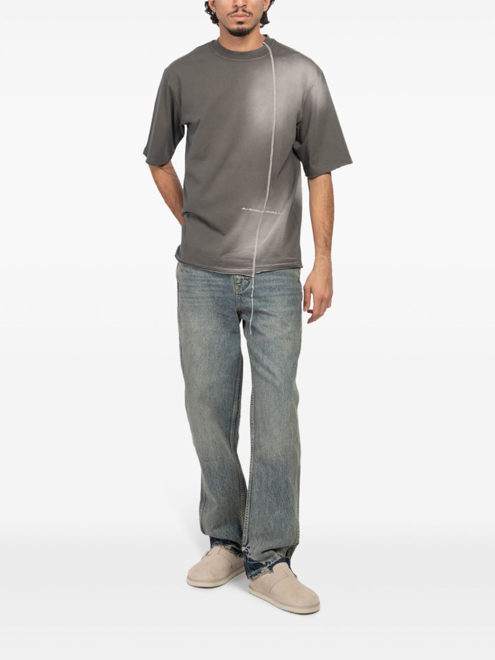 gradient-effect cotton T-shirt - 2