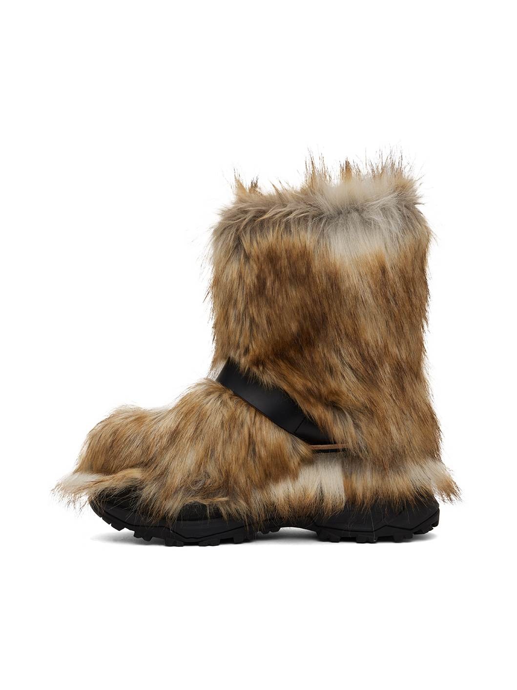 Beige Faux-Fur Boots - 3