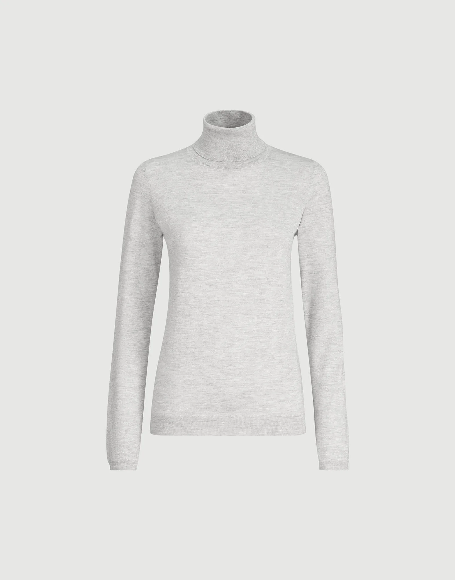 Sparkling cashmere and silk lightweight turtleneck sweater - 1