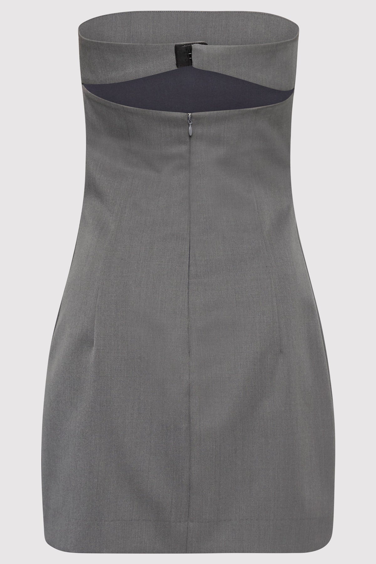 Tuck Mini Dress - Pewter Grey - 8