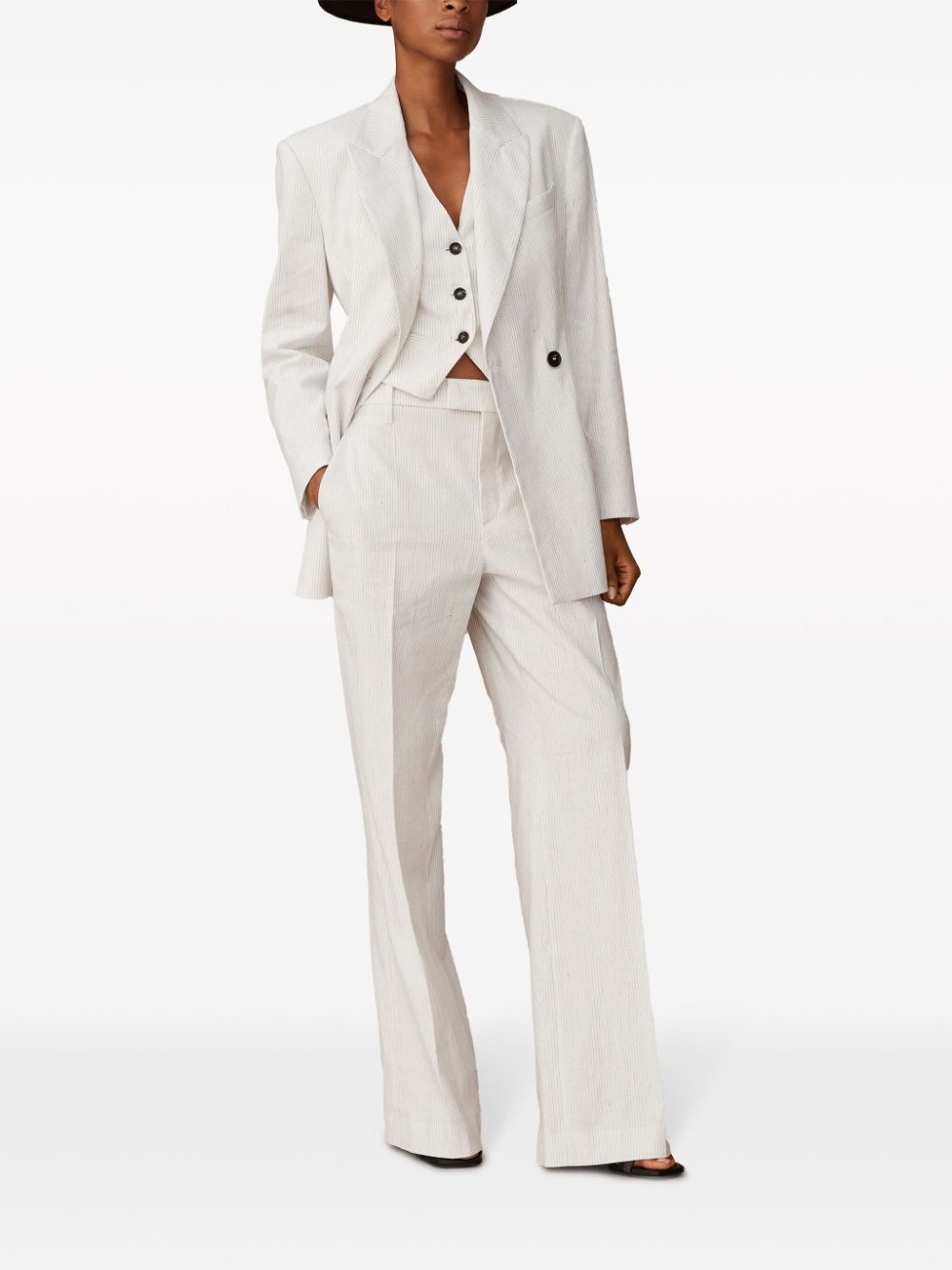 pinstripe-pattern waistcoat - 2