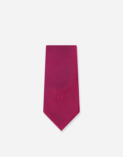 Dolce & Gabbana 6-cm silk blade tie with DG logo embroidery outlook