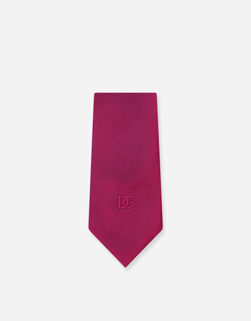 Dolce & Gabbana 6-cm silk blade tie with DG logo embroidery outlook