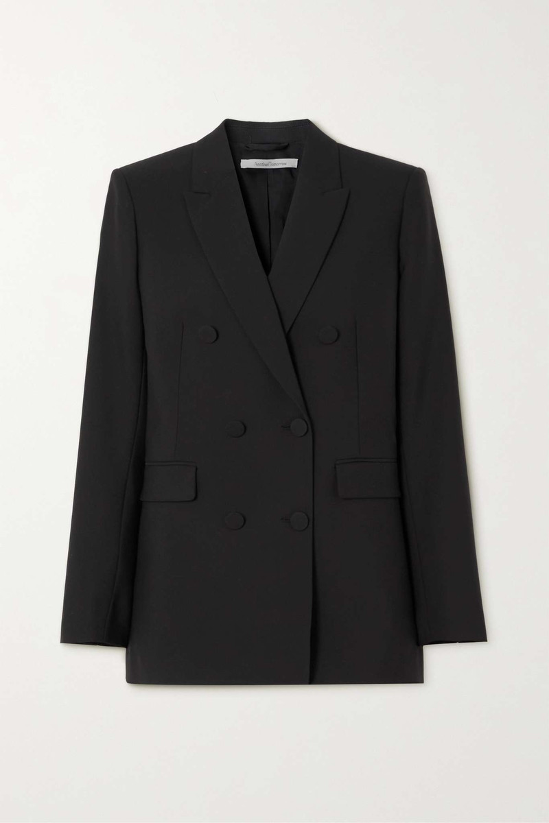 + NET SUSTAIN double-breasted merino wool jacket - 1