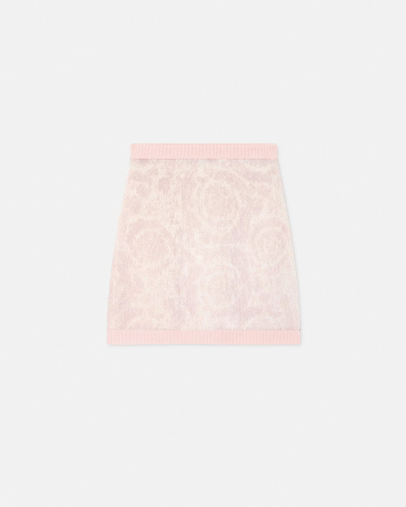 Jacquard Mohair Knit Mini Skirt 1