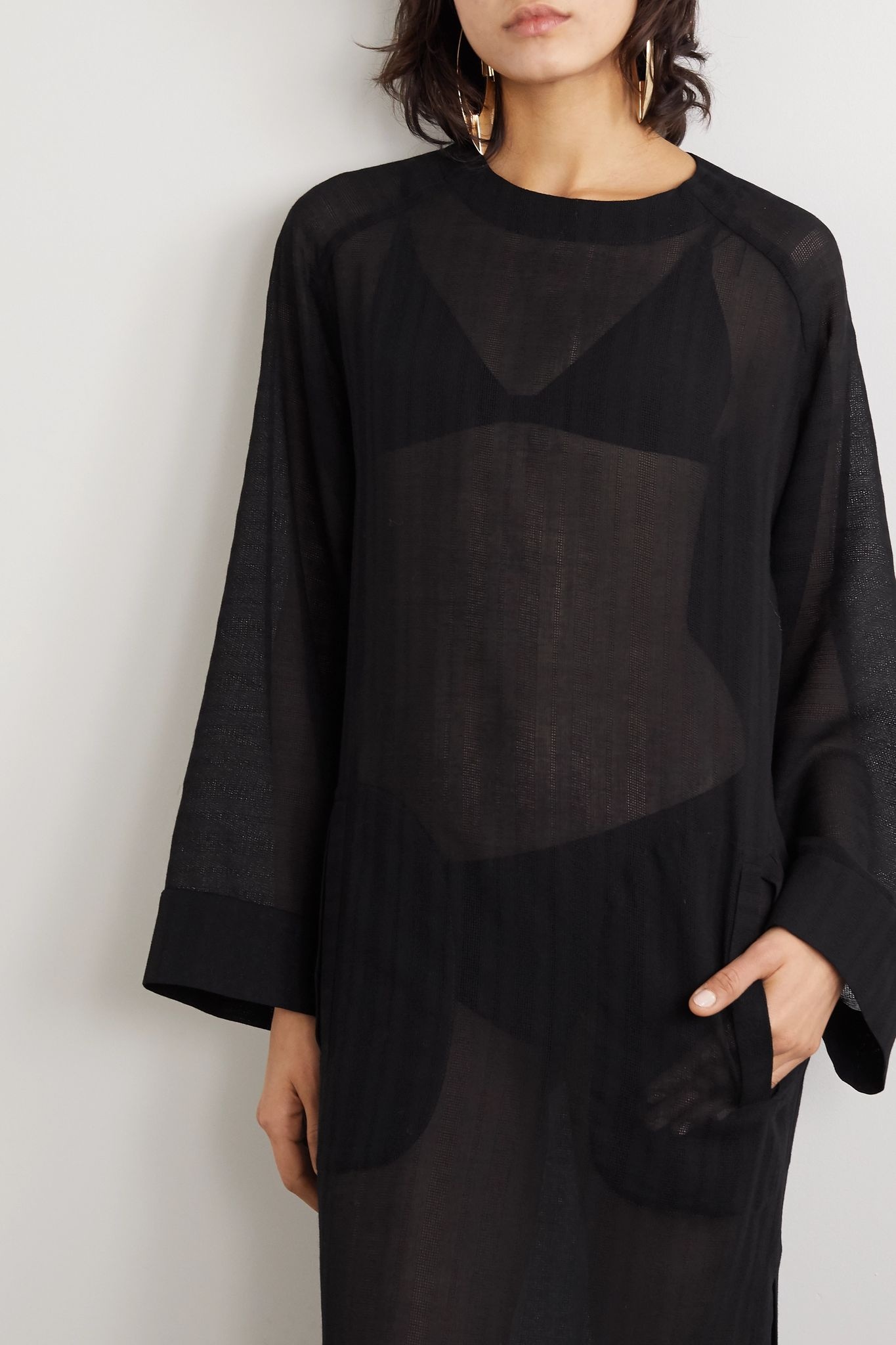 Wool-voile kaftan - 3