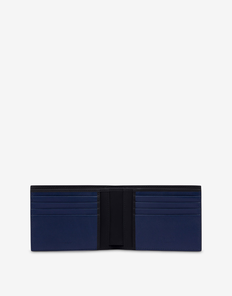 Moschino RUBBER LOGO CALFSKIN FLAP WALLET outlook