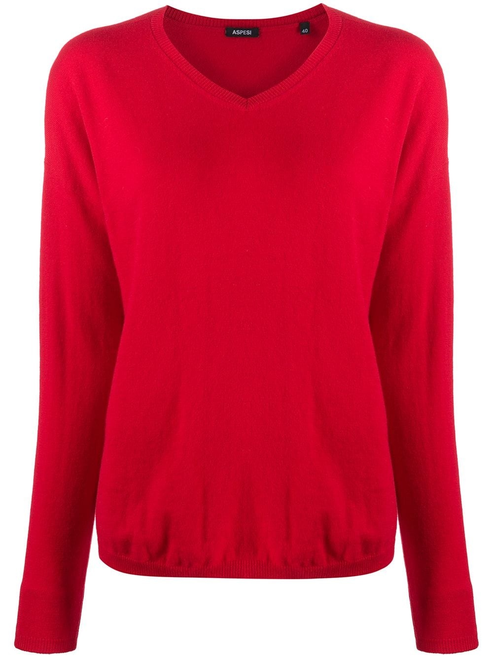 V-neck wool jumper - 1