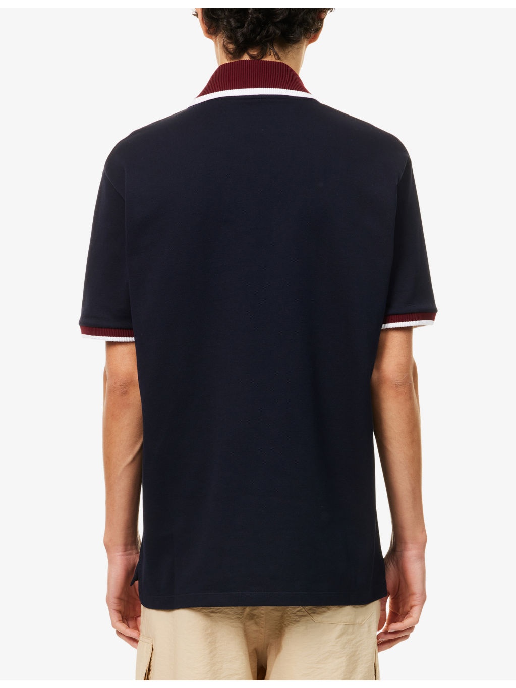 Logo-Embroidered Contrast-Stripe Cotton-Pique Polo Shirt - 4