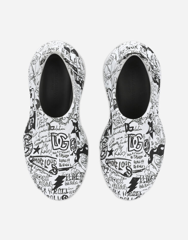 Graffiti-print rubber Toy sneakers - 4