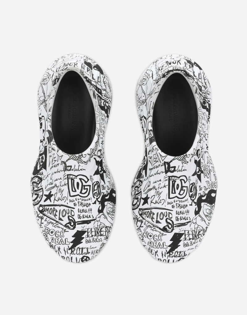Graffiti-print rubber Toy sneakers 4