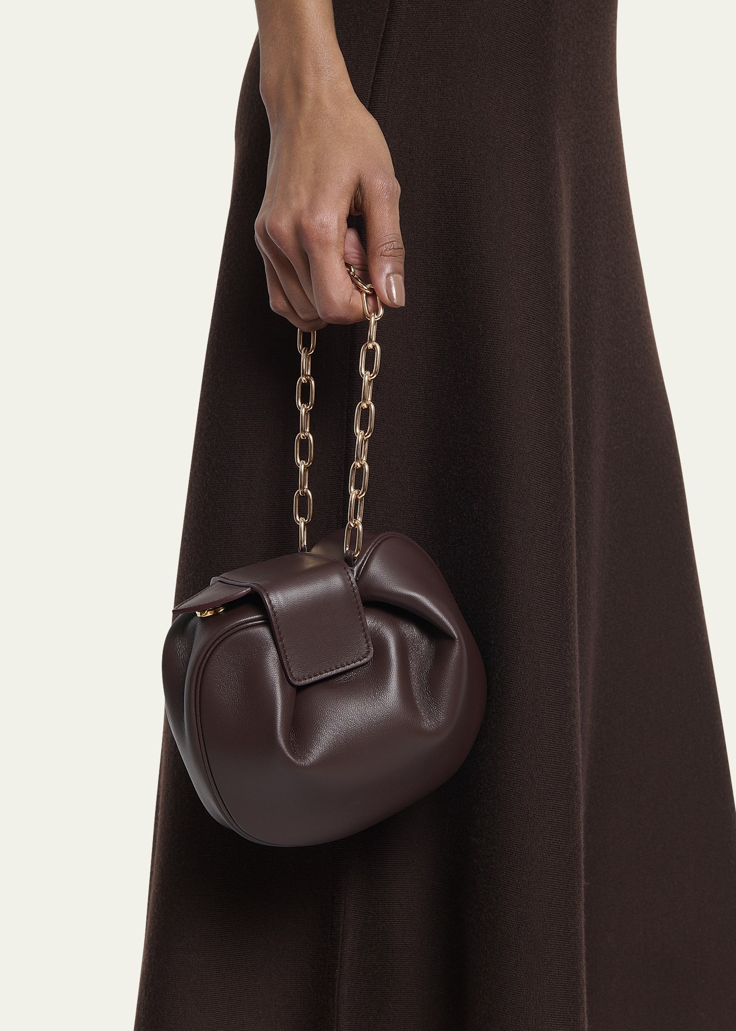 Demi Lamb Leather Clutch Bag - 2