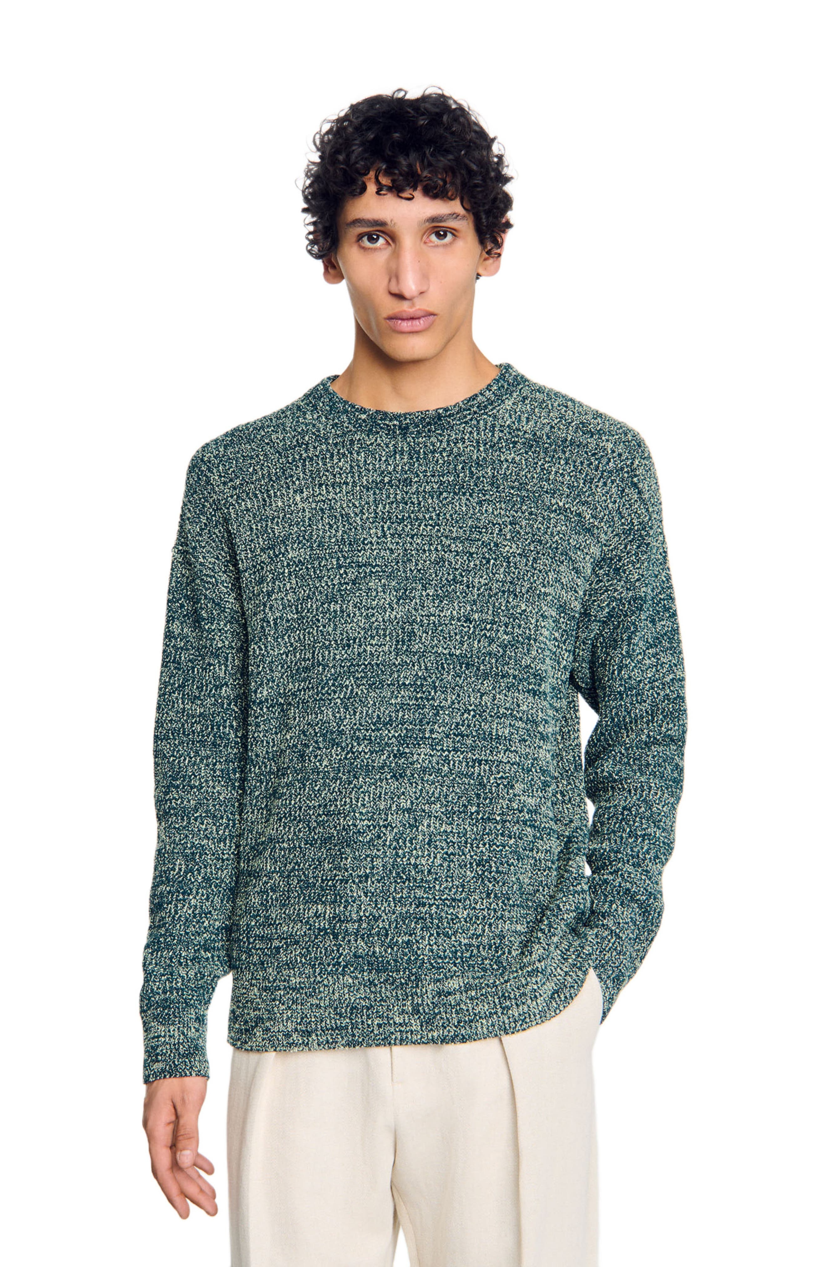 SANDRO Chenille sweater in Super Green at Nordstrom - 3
