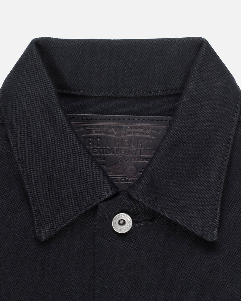 21OZ NON-FADE DENIM MODIFIED TYPE III JACKET - SUPERBLACK 6