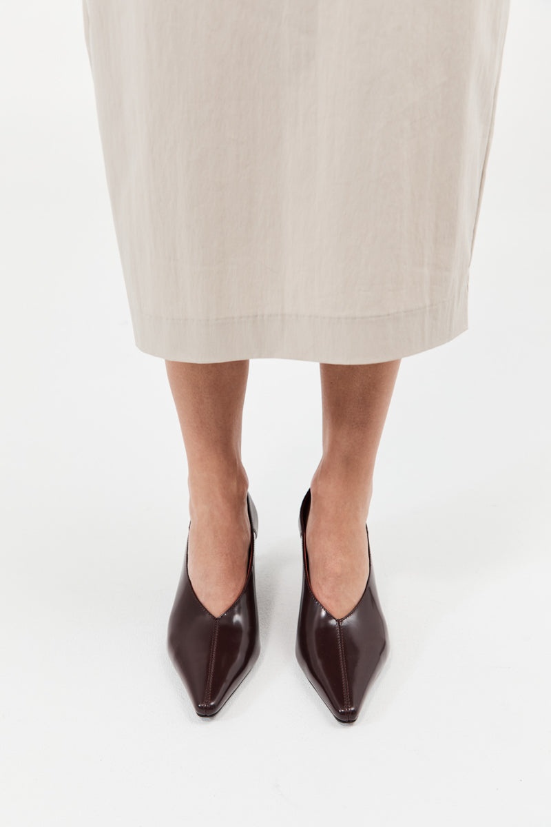 Classic Fold Heel - Bordeaux - 8