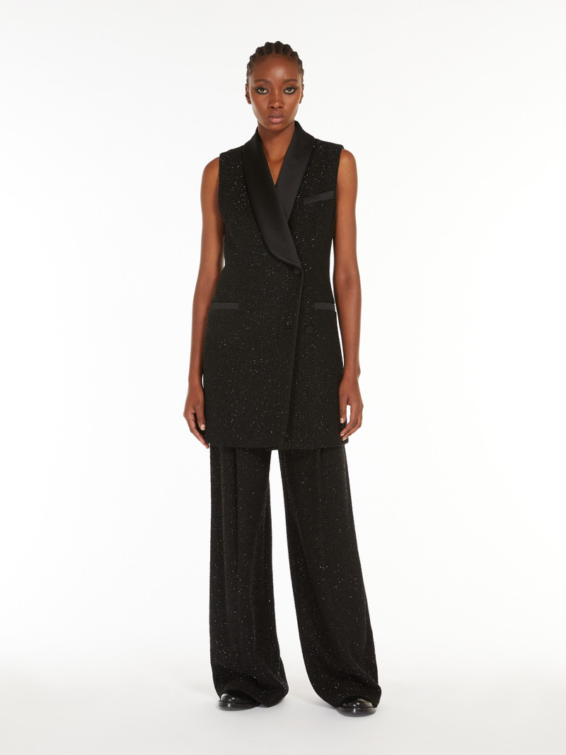 Max Mara NAVIGLI Wool-blend trousers with sequins outlook