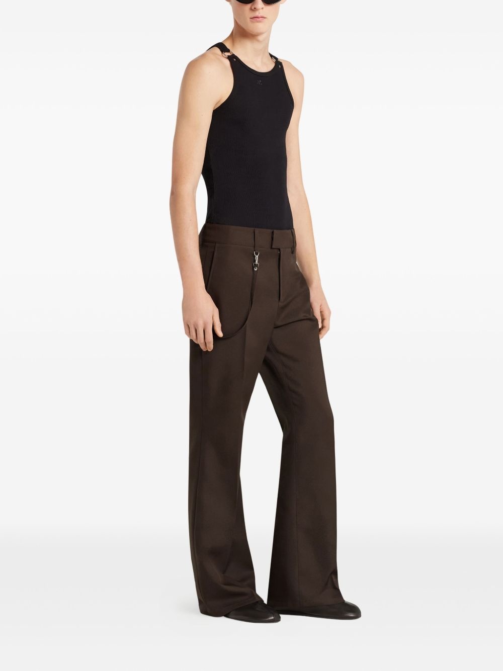 scoop-neck sleeveless tank - 3