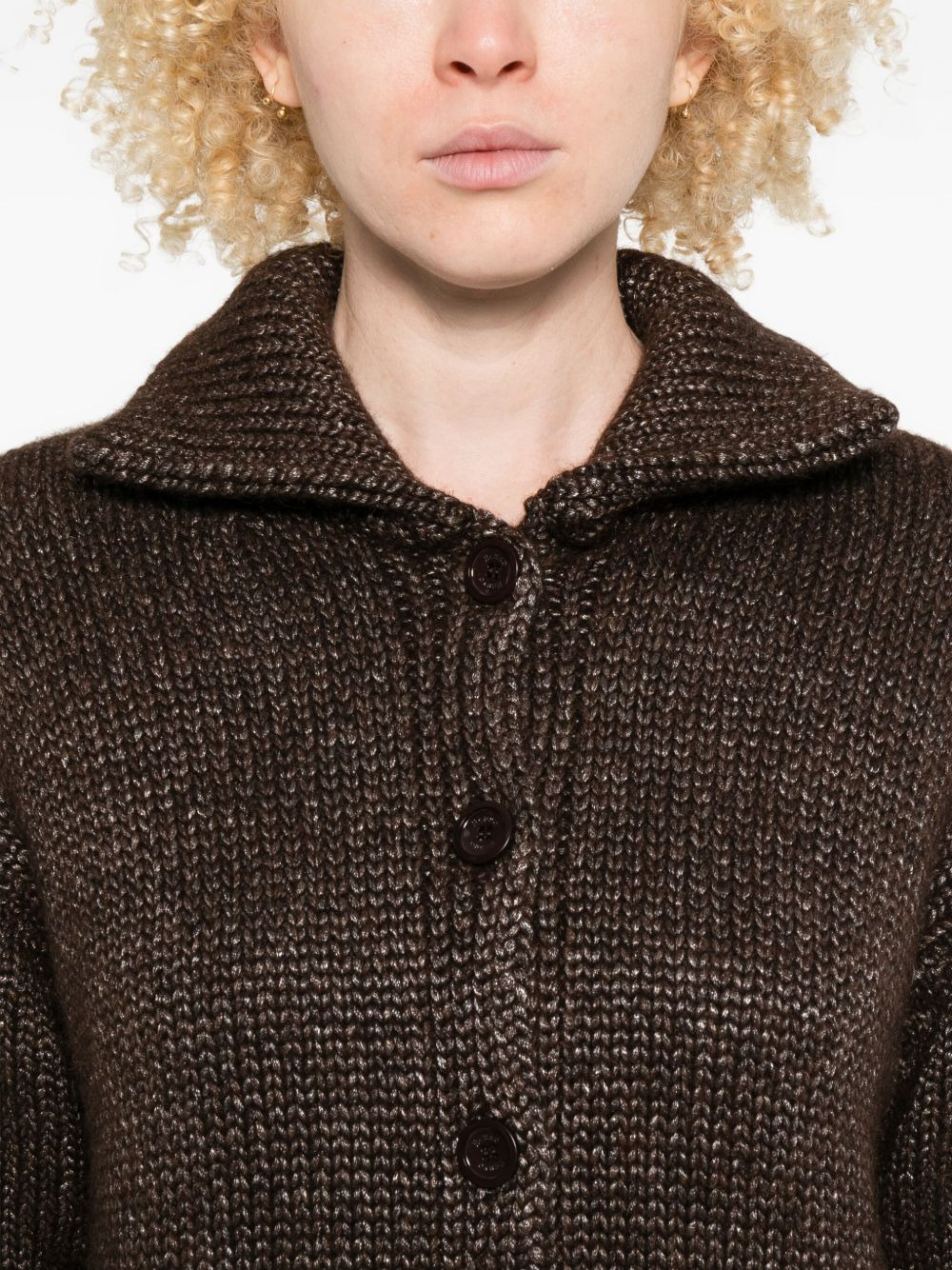 button-front cardigan - 5