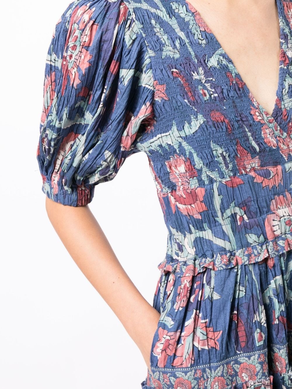 Rory puff-sleeve minidress - 5