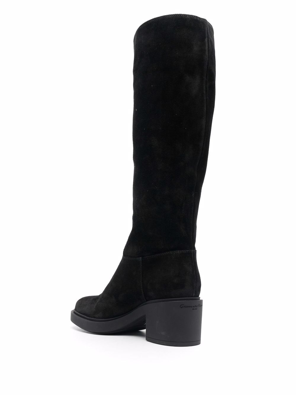 knee-length suede boots - 3