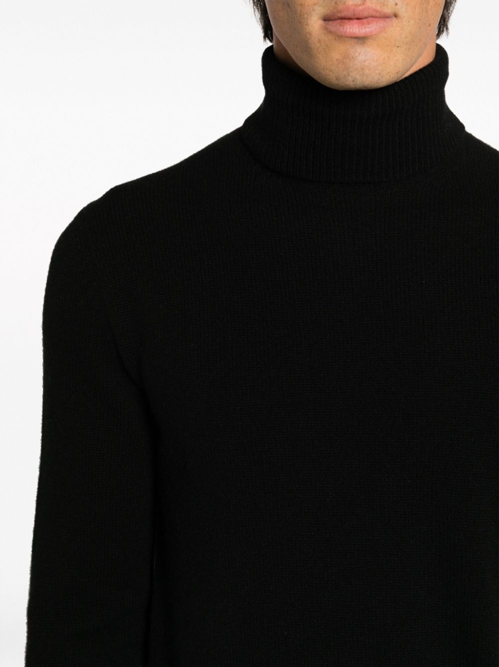 roll-neck long-sleeve cashmere jumper - 5