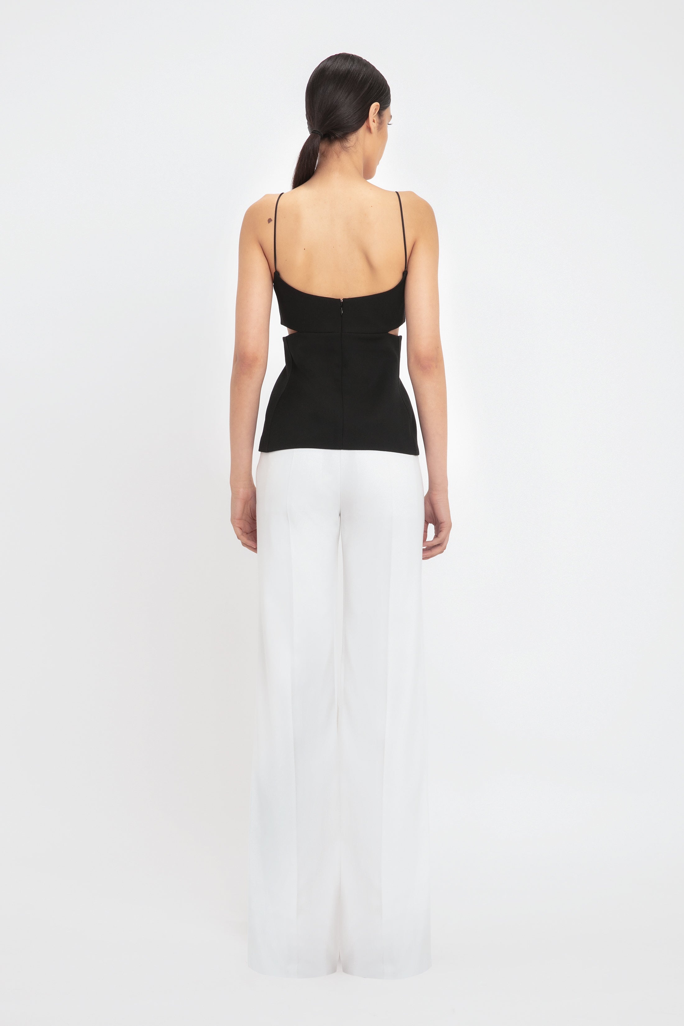 Cut-Out Cami Top In Black - 4